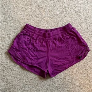 Purple lululemon hotty hot short